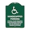 Signmission Handicapped Parking Special Plate Required Unauthorized Vehicles May Be Removed at Ow, GW-1824-23913 A-DES-GW-1824-23913 - alternate 1